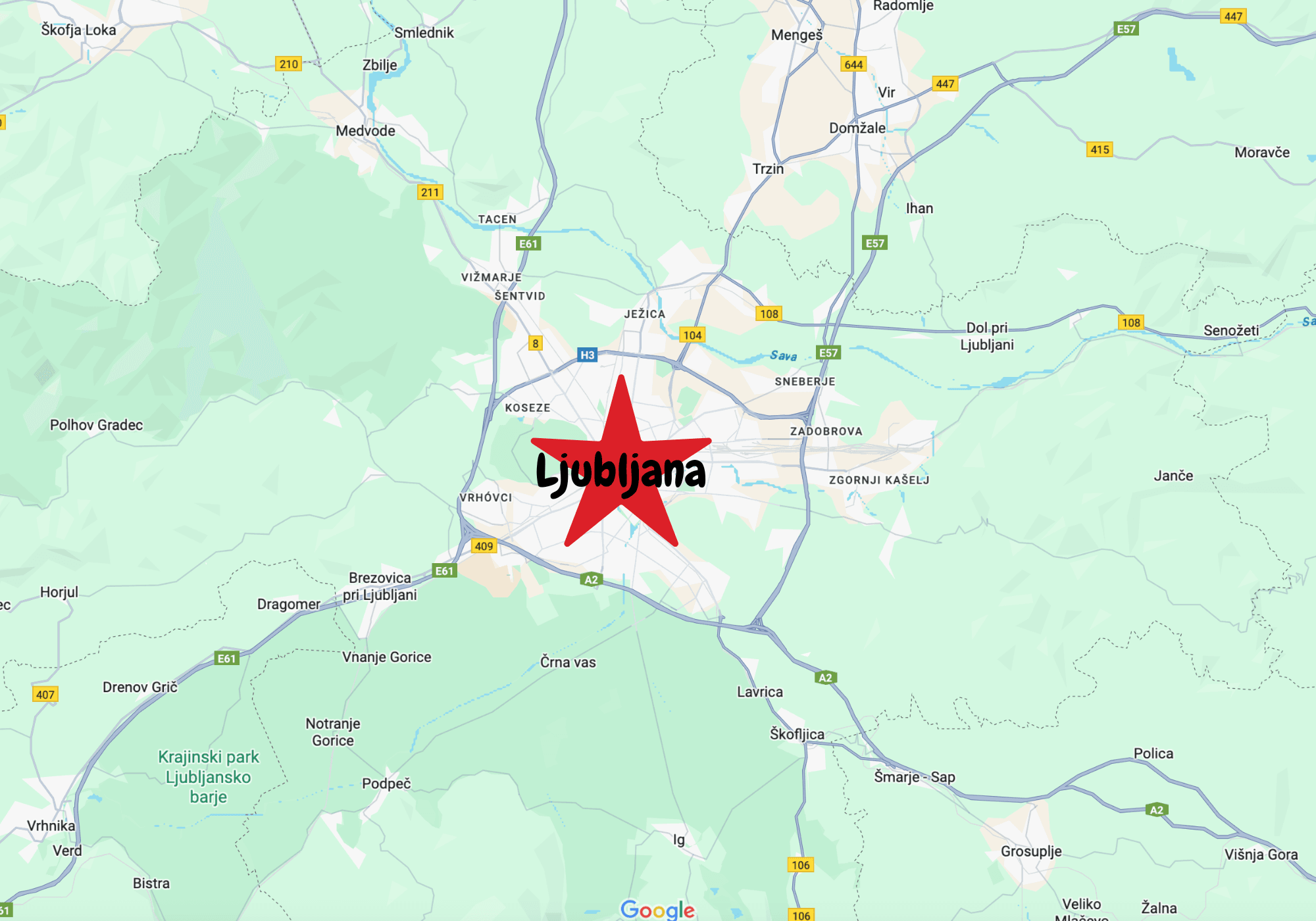 Balkan Biskits Service Radius in Ljubljana
